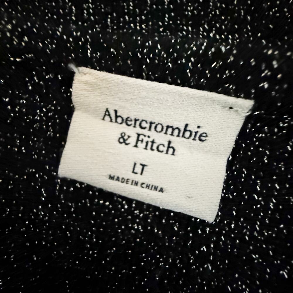 ABERCROMBIE & FITCH | Black Sweetheart Sparkle Strapless Dress | Size Large Tall - Picture 9 of 10
